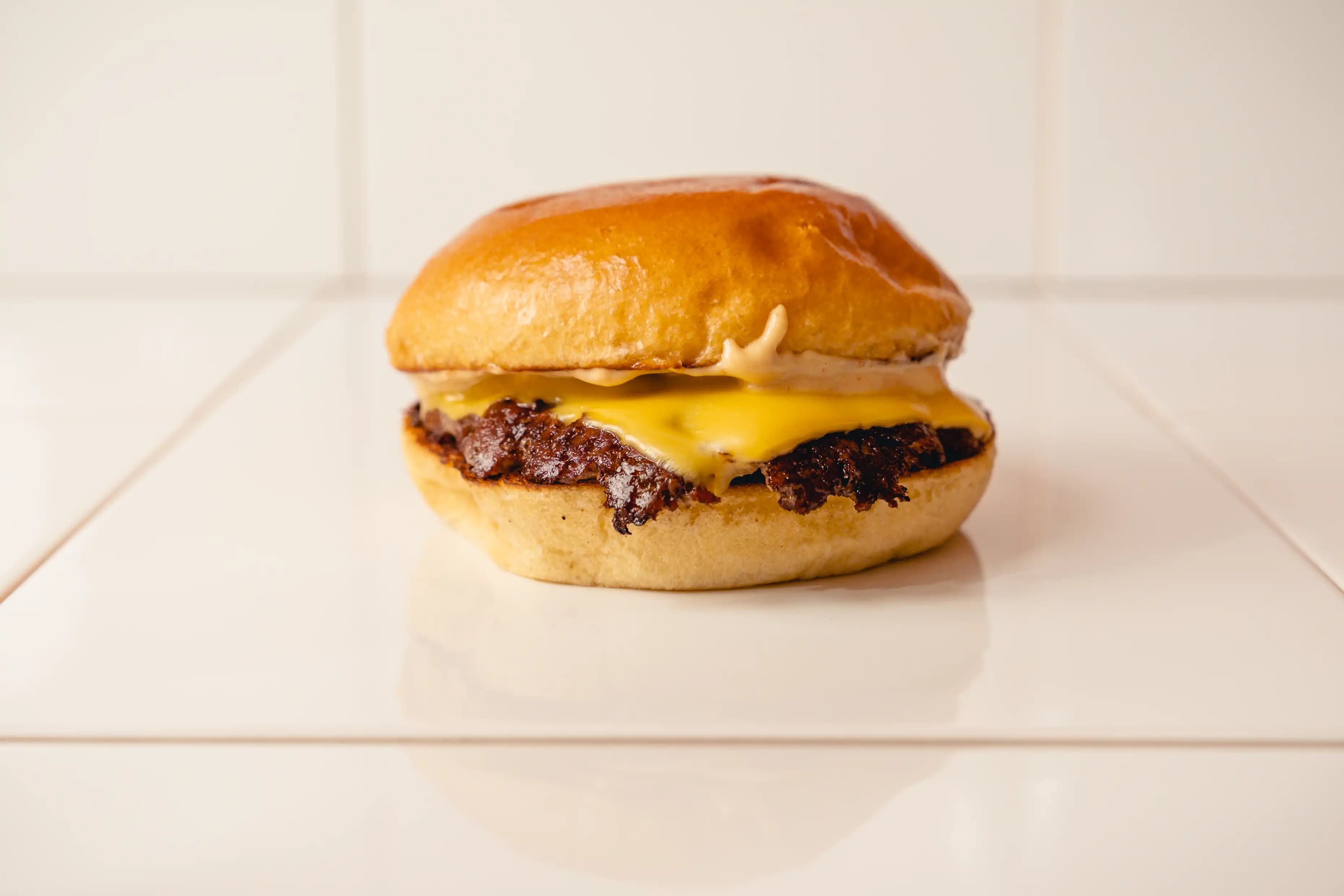 Junk burger in hand
